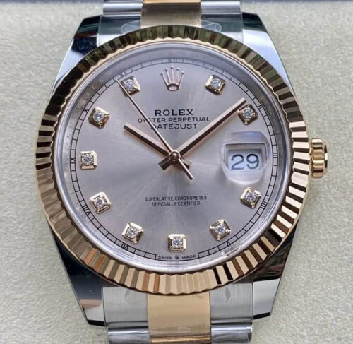 Rolex Datejust 41MM M126331-0007 Clean Factory Rose Gold Replica Watch