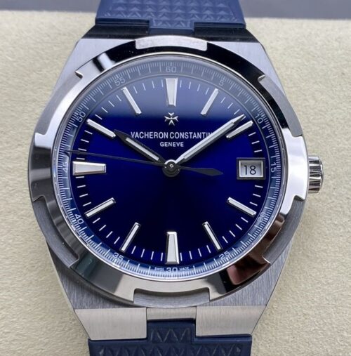 Vacheron Constantin Overseas 4500V PPF Factory Blue Rubber Strap Replica Watc