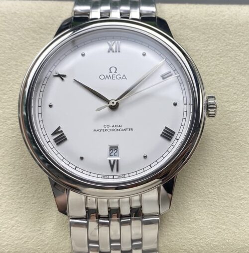 Omega De Ville series 434.10.40.20.02.001 KZ factory white dial Replica Watch - Best Quality Replica Watches UK Swiss Watch Brands 1:1 Replica Fake Watch
