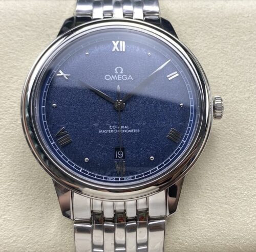Omega De Ville 434.10.40.20.03.001 KZ Factory Blue Dial Replica Watch - Best Quality Replica Watches UK Swiss Watch Brands 1:1 Replica Fake Watch
