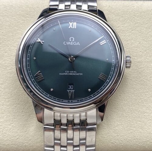 Omega De Ville 434.10.40.20.10.001 KZ Factory Green Dial Replica Watch - Best Quality Replica Watches UK Swiss Watch Brands 1:1 Replica Fake Watch