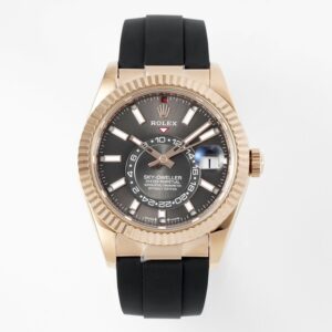 Rolex SKY-DWELLER m326235-0006 ZF Factory V2 Rose gold case Replica Watch - Best Quality Replica Watches UK Swiss Watch Brands 1:1 Replica Fake Watch