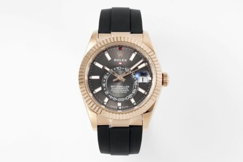 Rolex SKY-DWELLER m326235-0006 ZF Factory V2 Rose gold case Replica Watch - Best Quality Replica Watches UK Swiss Watch Brands 1:1 Replica Fake Watch