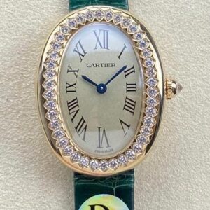 Cartier Bathtub Series WJBA0038 DR Factory Green Strap Replica Watch - Best Quality Replica Watches UK Swiss Watch Brands 1:1 Replica Fake Watch