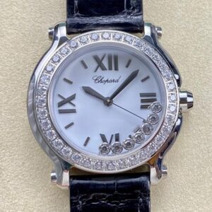 Chopard Happy Diamonds 278475-3037 YF Factory Black Strap Replica Watch - Best Quality Replica Watches UK Swiss Watch Brands 1:1 Replica Fake Watch