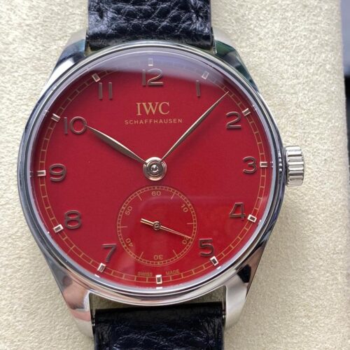 IWC Portugieser IW358315 GR Factory Burgundy Red Dial Replica Watch - Best Quality Replica Watches UK Swiss Watch Brands 1:1 Replica Fake Watch