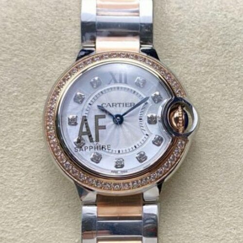 Cartier Blue Balloon W3BB0025 AF Factory with Diamond Hour Markers Replica Watch - Best Quality Replica Watches UK Swiss Watch Brands 1:1 Replica Fake Watch