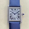 Cartier Tank W4TA0017 F1 Factory Blue Strap Replica Watch - Best Quality Replica Watches UK Swiss Watch Brands 1:1 Replica Fake Watch