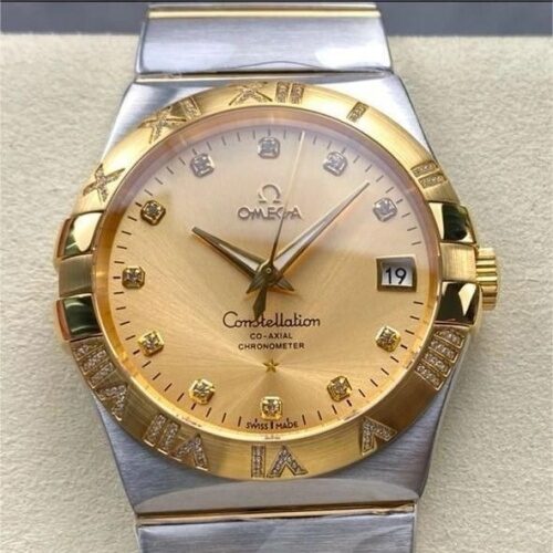 Omega Constellation 123.25.38.21.58.002 M+ Factory Date Display Replica Watch - Best Quality Replica Watches UK Swiss Watch Brands 1:1 Replica Fake Watch