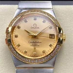 Omega Constellation 123.25.38.21.58.001 M+ Factory Diamond Dial Replica Watch - Best Quality Replica Watches UK Swiss Watch Brands 1:1 Replica Fake Watch