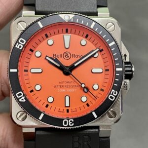 Bell & Ross Instruments BR0392-D-O-ST-SRB BR Factory Rubber Strap Replica Watch - Best Quality Replica Watches UK Swiss Watch Brands 1:1 Replica Fake Watch