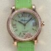 Chopard HAPPY SPORT 274893-5016 YF Factory Green Dial Replica Watch - Best Quality Replica Watches UK Swiss Watch Brands 1:1 Replica Fake Watch