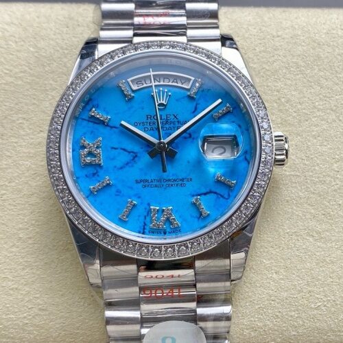 Rolex Day-Date model M128396TBR-0016 8+ Factory stainless steel strap Replica Watch - Best Quality Replica Watches UK Swiss Watch Brands 1:1 Replica Fake Watch
