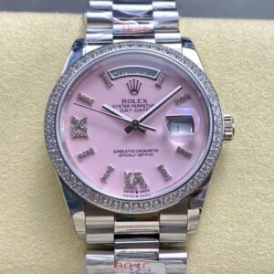 Rolex Day-Date model M128399TBR-0009 8+ Factory Diamond Bezel Replica Watch - Best Quality Replica Watches UK Swiss Watch Brands 1:1 Replica Fake Watch