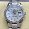 Rolex Day-Date model M228349RBR-0046 8+ Factory White Dial Replica Watch - Best Quality Replica Watches UK Swiss Watch Brands 1:1 Replica Fake Watch