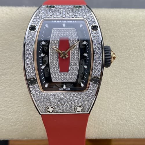 Richard Miller Ladies RM07-01 BBA Factory Rubber Strap Replica Watch - Best Quality Replica Watches UK Swiss Watch Brands 1:1 Replica Fake Watch