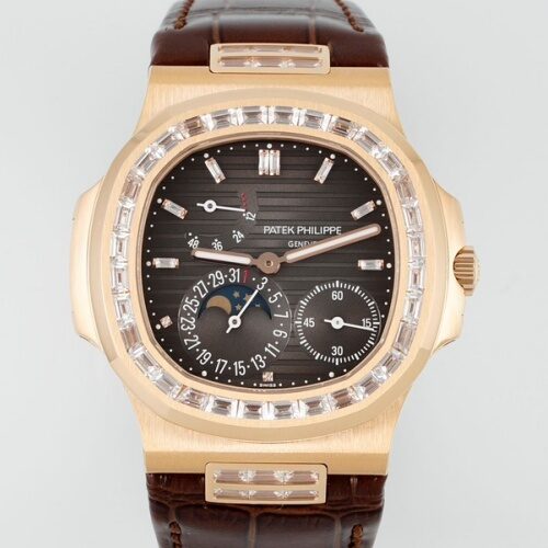 Patek Philippe Nautilus 5724R-001 PPF Factory V3 Diamond Hour Markers Replica Watch - Best Quality Replica Watches UK Swiss Watch Brands 1:1 Replica Fake Watch