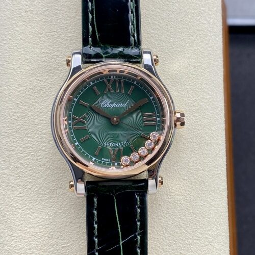 Chopard HAPPY SPORT 278573-6032 YF Factory Green Dial Replica Watch - Best Quality Replica Watches UK Swiss Watch Brands 1:1 Replica Fake Watch