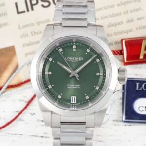 Longines Sports L3.430.4.07.6 AF Factory Green Dial Replica Watch - Best Quality Replica Watches UK Swiss Watch Brands 1:1 Replica Fake Watch