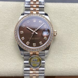 Rolex Datejust M278381RBR-0028 AR Factory Diamond Dial Replica Watch - Best Quality Replica Watches UK Swiss Watch Brands 1:1 Replica Fake Watch