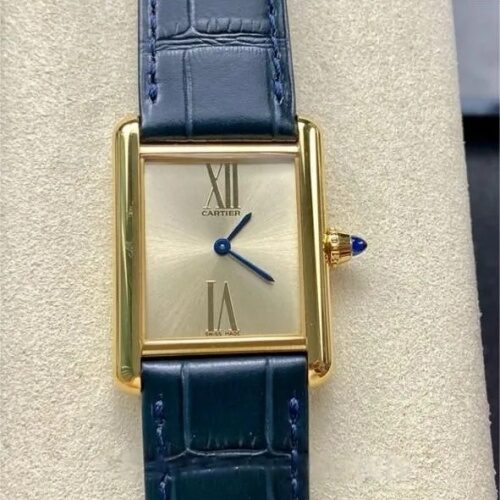 Cartier Tank WGTA0213 F1 Factory Alligator Leather Strap Replica Watch - Best Quality Replica Watches UK Swiss Watch Brands 1:1 Replica Fake Watch