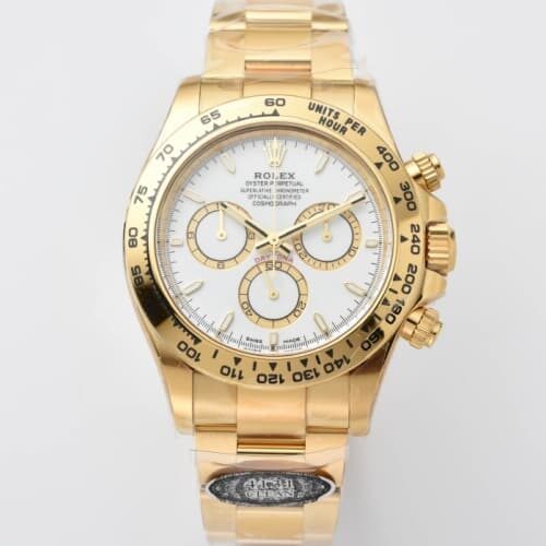 Rolex Daytona M126508-0001 Clean factory gold color bezel Replica Watch - Best Quality Replica Watches UK Swiss Watch Brands 1:1 Replica Fake Watch