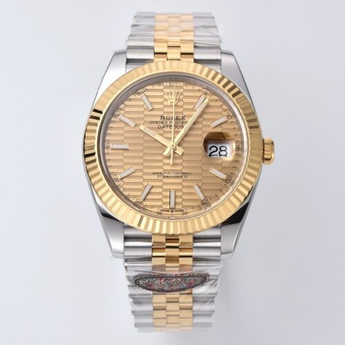Rolex Datejust M126333-0022 Clean Factory Gold color Dial Replica Watch - Best Quality Replica Watches UK Swiss Watch Brands 1:1 Replica Fake Watch