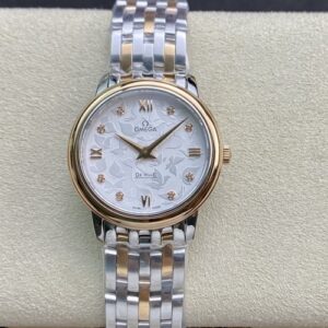 Omega De Ville 424.20.27.60.52.002 3S factory two-color strap Replica Watch - Best Quality Replica Watches UK Swiss Watch Brands 1:1 Replica Fake Watch