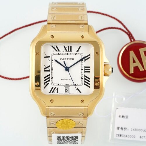 Cartier Santos WGSA0042 AF Factory Gold color Case Replica Watch - Best Quality Replica Watches UK Swiss Watch Brands 1:1 Replica Fake Watch