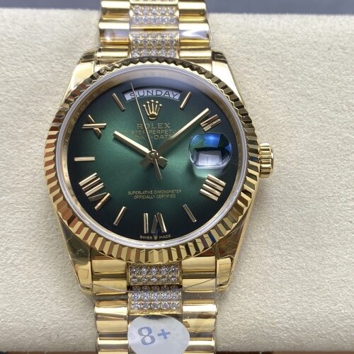 Rolex Day-Date M128238-0119 8+ Factory Large Calendar Replica Watch - Best Quality Replica Watches UK Swiss Watch Brands 1:1 Replica Fake Watch