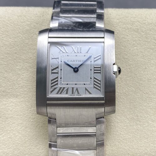 Cartier Tank WSTA0074 8848 Factory Stainless Steel Strap Replica Watch - Best Quality Replica Watches UK Swiss Watch Brands 1:1 Replica Fake Watch