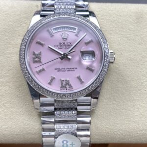 Rolex Day-Date M128349RBR-0017 8+ Factory Diamond Bezel Replica Watch - Best Quality Replica Watches UK Swiss Watch Brands 1:1 Replica Fake Watch