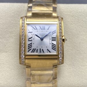 Cartier Tank WJTA0040 8848 Factory Gold Color Strap Replica Watch - Best Quality Replica Watches UK Swiss Watch Brands 1:1 Replica Fake Watch