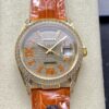 Rolex Oyster Perpetual M128158RBR-0002 8+ Factory Alligator Leather Strap Replica Watch - Best Quality Replica Watches UK Swiss Watch Brands 1:1 Replica Fake Watch