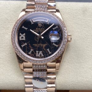 Rolex Day-Date M128345rbr-0045 8+ Factory Diamond Bezel Replica Watch - Best Quality Replica Watches UK Swiss Watch Brands 1:1 Replica Fake Watch