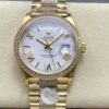 Rolex Day-Date M128348rbr-0065 8+ Factory White Dial Replica Watch - Best Quality Replica Watches UK Swiss Watch Brands 1:1 Replica Fake Watch