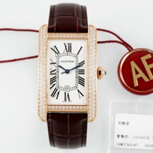 Cartier Tank WB704851 AF Factory Alligator Leather Strap Replica Watch - Best Quality Replica Watches UK Swiss Watch Brands 1:1 Replica Fake Watch