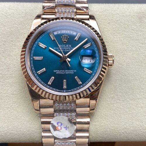 Rolex Day-Date M128235-0086 8+ Factory Week Display Replica Watch - Best Quality Replica Watches UK Swiss Watch Brands 1:1 Replica Fake Watch