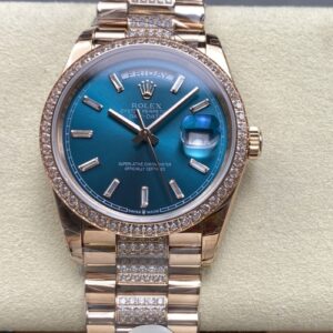Rolex Day-Date M128345rbr-0084 8+ Factory Blue Crystal Watch Mirror Replica Watch - Best Quality Replica Watches UK Swiss Watch Brands 1:1 Replica Fake Watch