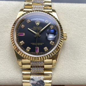 Rolex Day-Date M118238-0405 8+ factory solid case back Replica Watch - Best Quality Replica Watches UK Swiss Watch Brands 1:1 Replica Fake Watch