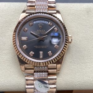 Rolex Day-Date M128235-0051 8+ Factory Diamond Dial Replica Watch - Best Quality Replica Watches UK Swiss Watch Brands 1:1 Replica Fake Watch