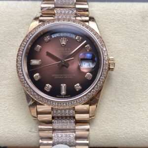 Rolex Day-Date M128345rbr-0041 8+ Factory Week Display Replica Watch - Best Quality Replica Watches UK Swiss Watch Brands 1:1 Replica Fake Watch