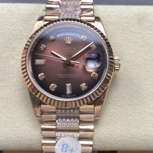 Rolex Day-Date M128235-0038 8+ Factory Diamond Hour Markers Replica Watch - Best Quality Replica Watches UK Swiss Watch Brands 1:1 Replica Fake Watch