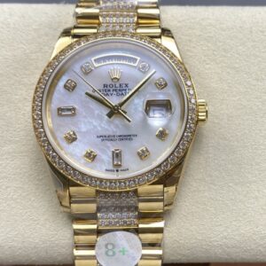 Rolex Day-Date M128348rbr-0019 8+ factory gold color case Replica Watch - Best Quality Replica Watches UK Swiss Watch Brands 1:1 Replica Fake Watch