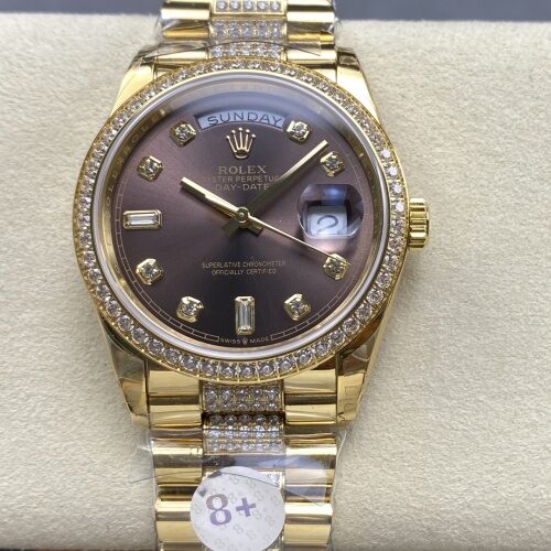 Rolex Day-Date M128348rbr-0007 8+ factory dark grey dial Replica Watch - Best Quality Replica Watches UK Swiss Watch Brands 1:1 Replica Fake Watch