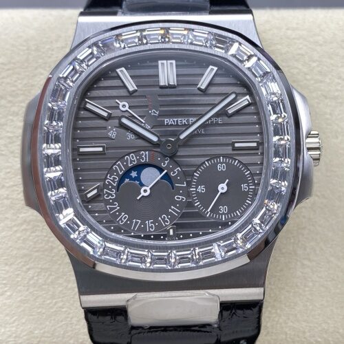 Patek Philippe Nautilus 5712 PPF Factory Diamond Bezel Replica Watch - Best Quality Replica Watches UK Swiss Watch Brands 1:1 Replica Fake Watch