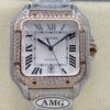 Cartier Santos W2SA0021 AMG factory date display Replica Watch - Best Quality Replica Watches UK Swiss Watch Brands 1:1 Replica Fake Watch