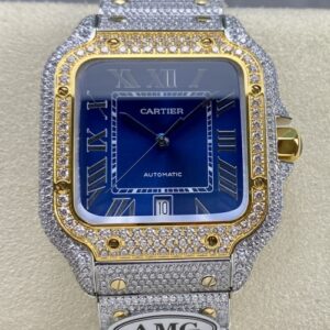 Cartier Santos W2SA0022 AMG factory diamond case Replica Watch - Best Quality Replica Watches UK Swiss Watch Brands 1:1 Replica Fake Watch