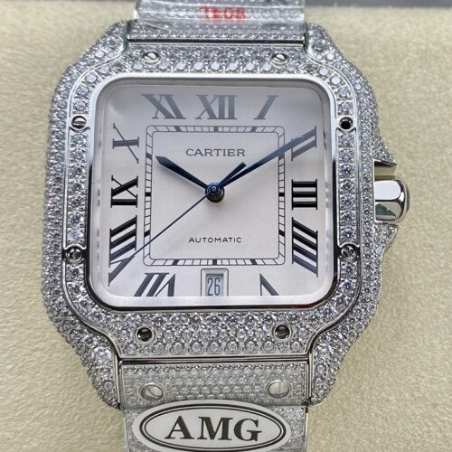 Cartier Santos WSSA0011 AMG Factory 40MM Replica Watch - Best Quality Replica Watches UK Swiss Watch Brands 1:1 Replica Fake Watch