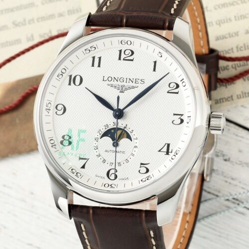 Longines Master Collection L2.919.4.78.3 AF Factory Alligator Leather Strap Replica Watch - Best Quality Replica Watches UK Swiss Watch Brands 1:1 Replica Fake Watch